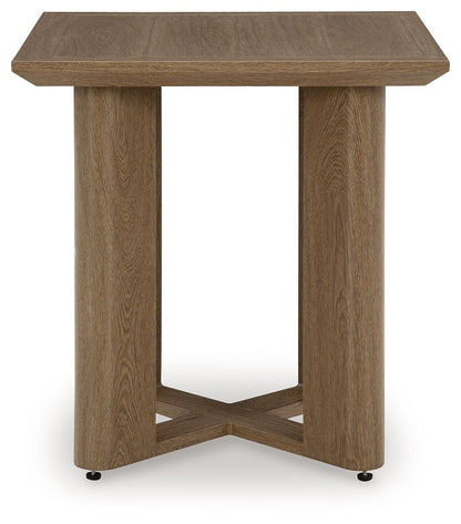 Serene Bay - Square End Table - Dark Brown