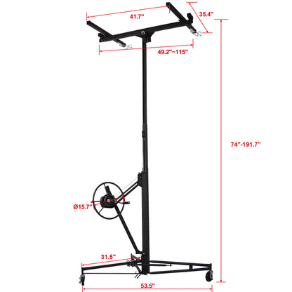 Heavy Duty Drywall Lift Panel Hoist With Adjustable Height And Safety Features