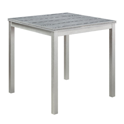 5 Piece Counter Height Table Set, Square Table And 4 Upholstered Chairs