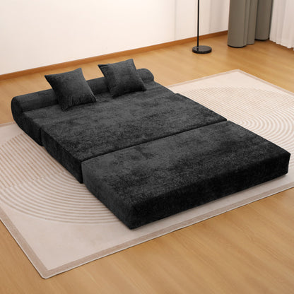 Convertible Design Sofa Bed, 2 Seater Fold Out Floor Couch