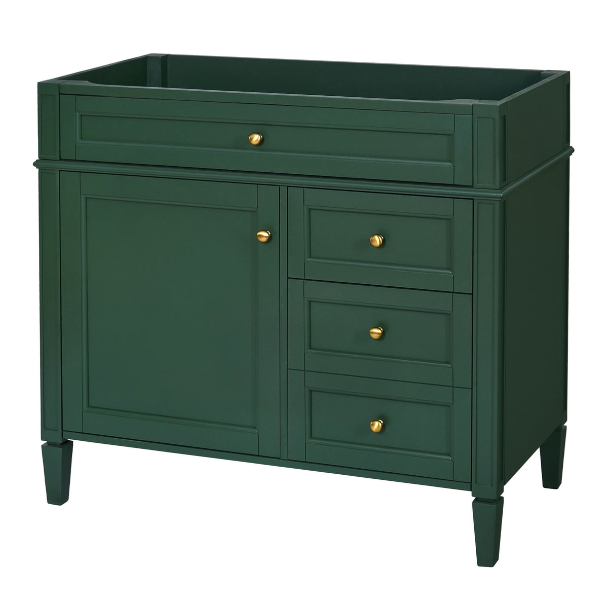 Bathroom Vanity With 2 Drawers And Tip-Out Drawer, Storage Cabinet
