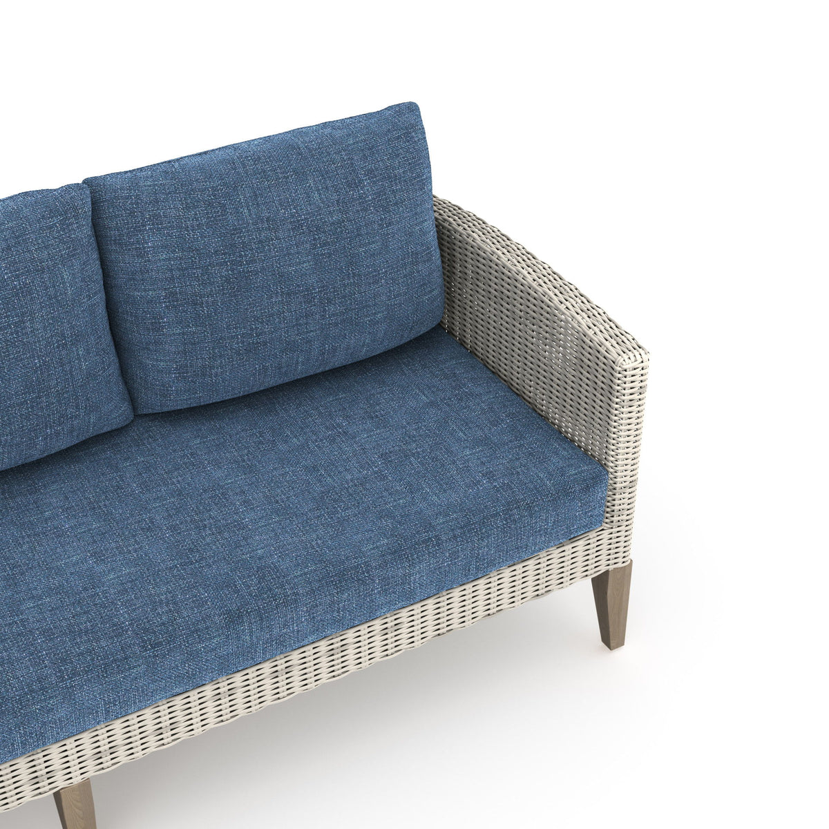 Carezza - 5 Piece Set (Sofa & 2 Club Chairs & 2 Stools) - Dark Blue
