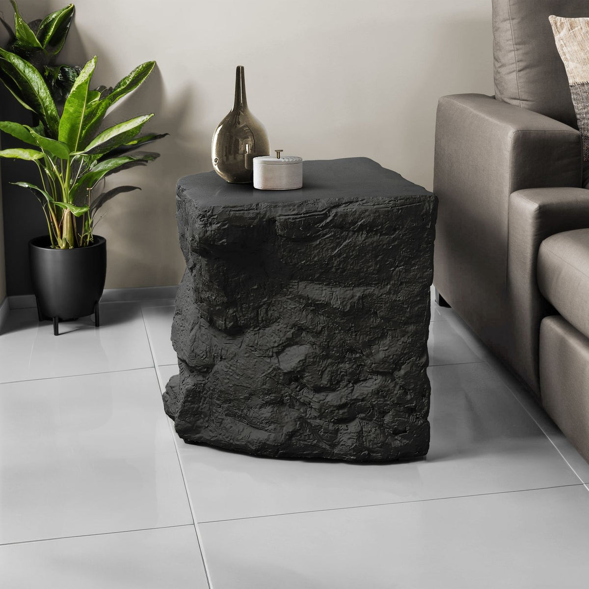 Accent Table, Indoor Outdoor Use - Black