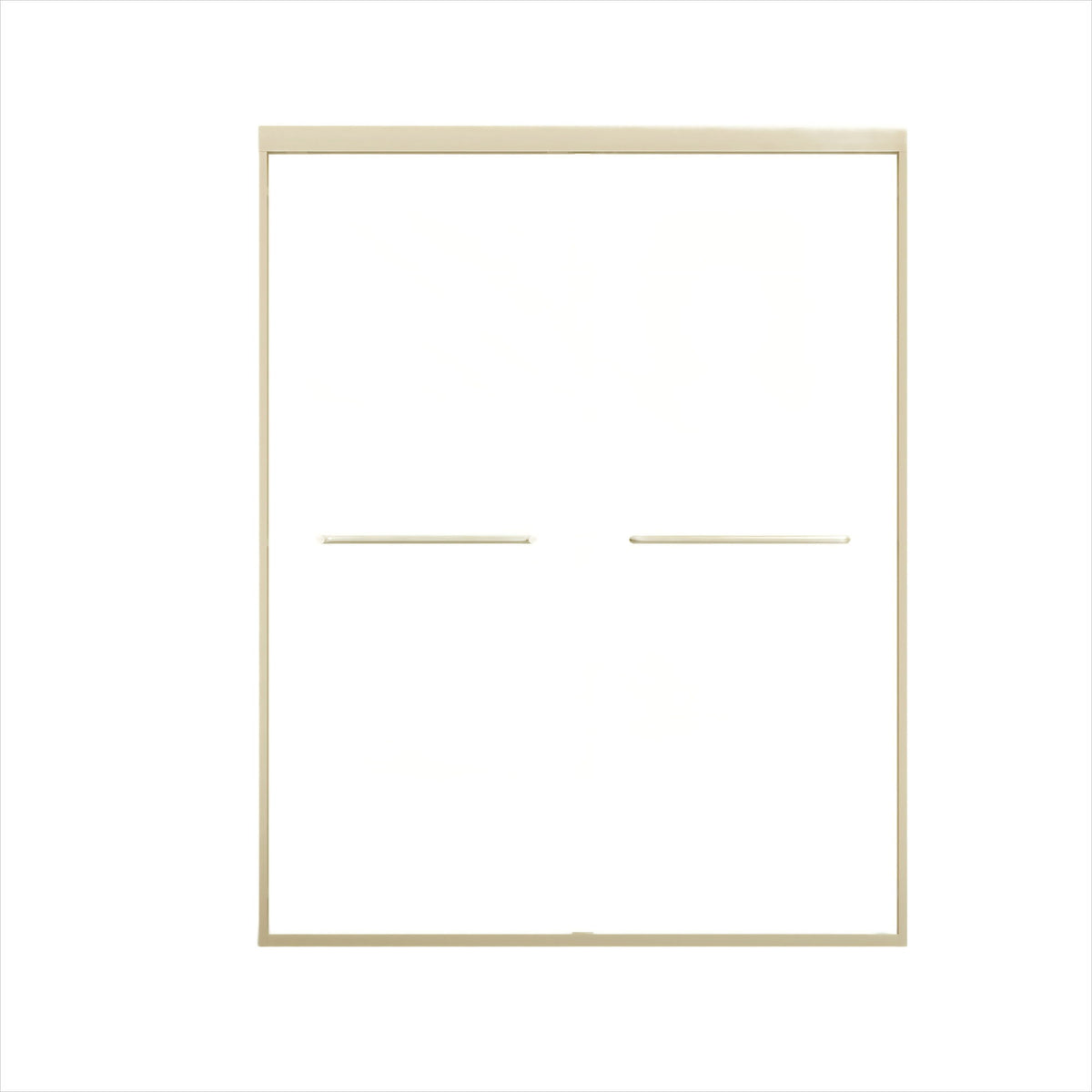 Double Sliding Shower Door, Semi-Frameless Bypass Bathroom Sliding Door With 1/4" (6 Mm) Tempered Glass For Walk-In Shower