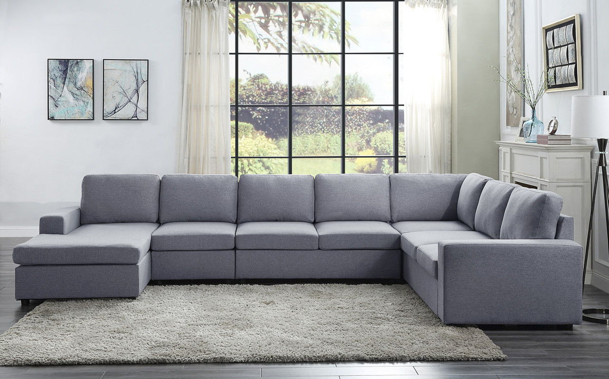 Hayden - 7 Seat Reversible Modular Sectional Sofa Chaise
