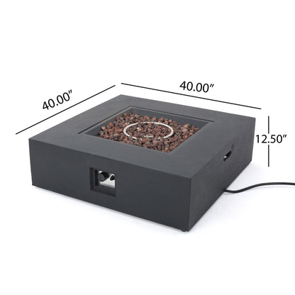 Modern 50, 000 Btu Square Fire Table With Propane Tank