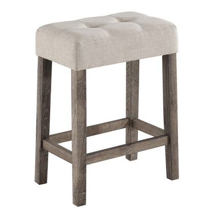 Lux - 3 Piece Counter Height Pub Table With Tufted Stools (Set of 3)