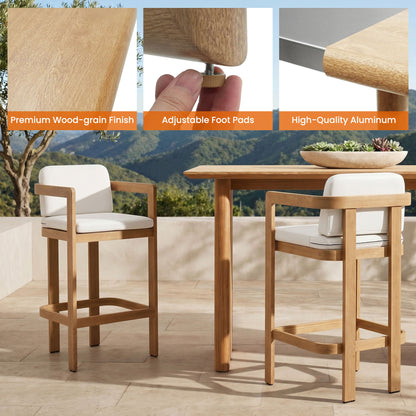 Outdoor Patio Bar Table - Natural