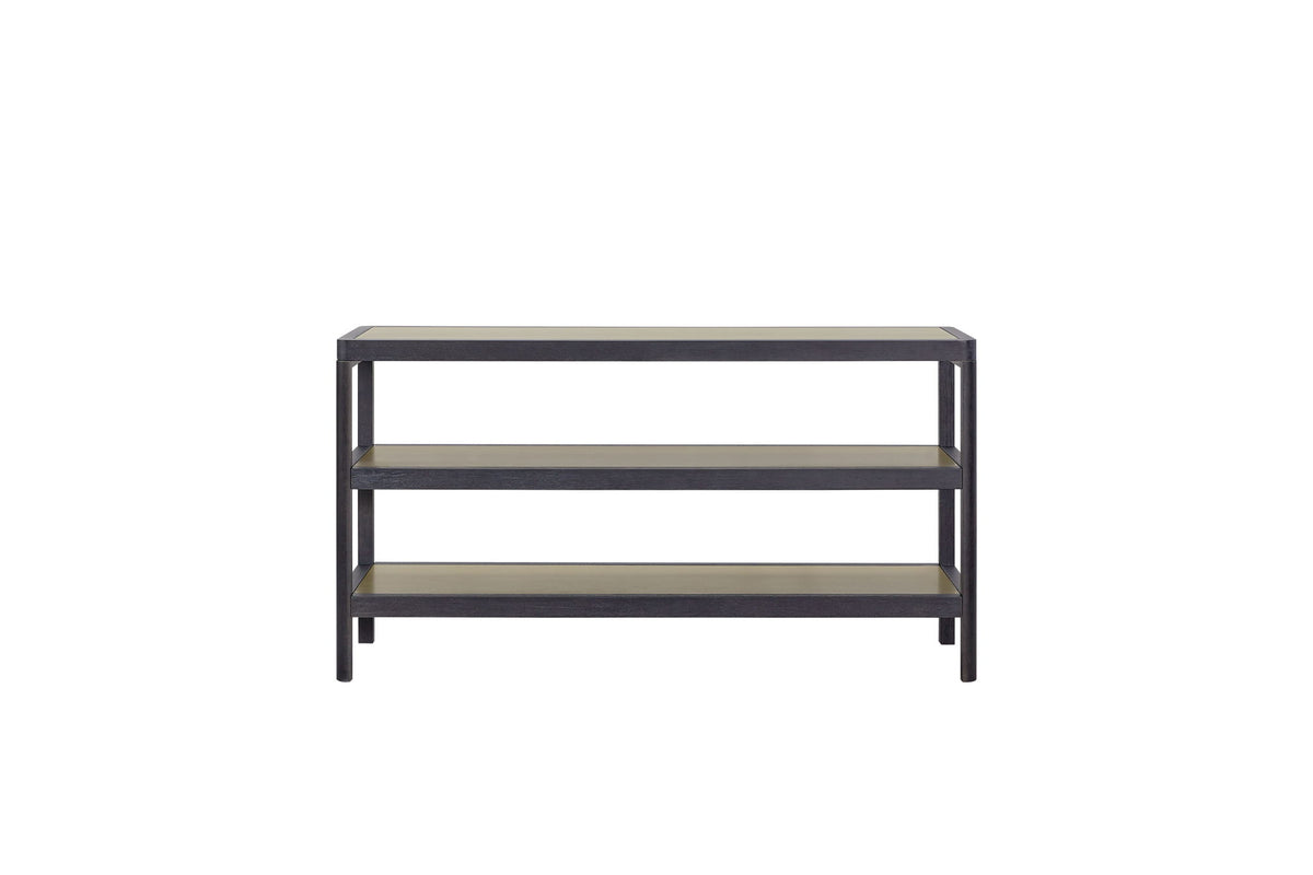 Console Table With Insets - Black