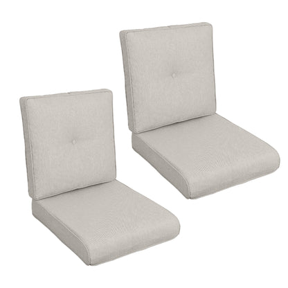 High Back Patio Chair Cushions For Garden (Set of 2)