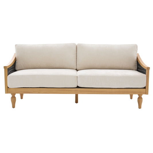 Loveseat Sofa With Armrests - Black