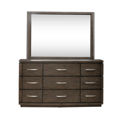 Cascade Falls - Dresser & Mirror - Satin Espresso
