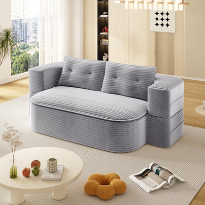 Convertible Floor Sofa Bed With Multi Functional Blanket