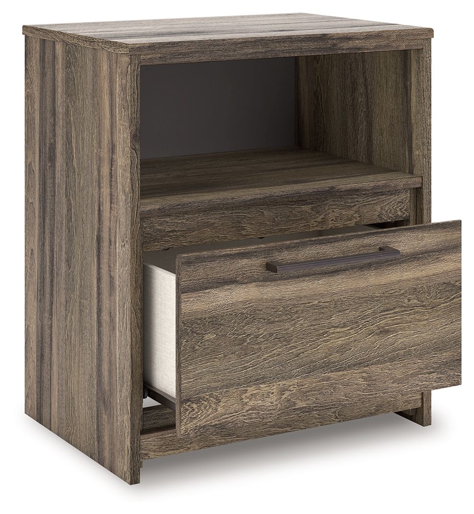 Elbrim - One Drawer Night Stand - Brown