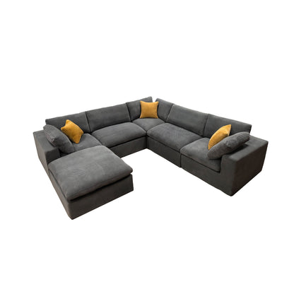 Custom Configuration Modular Sectional & Toss Pillows