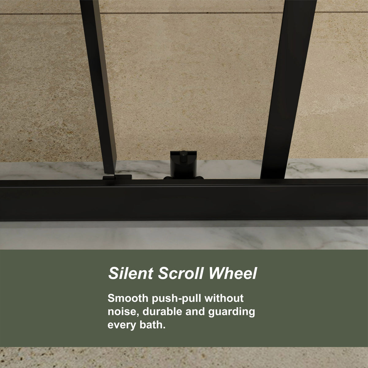 Single Sliding Shower Door, Thick Clear Tempered Glass Shower Door With Stainless Steel Handle