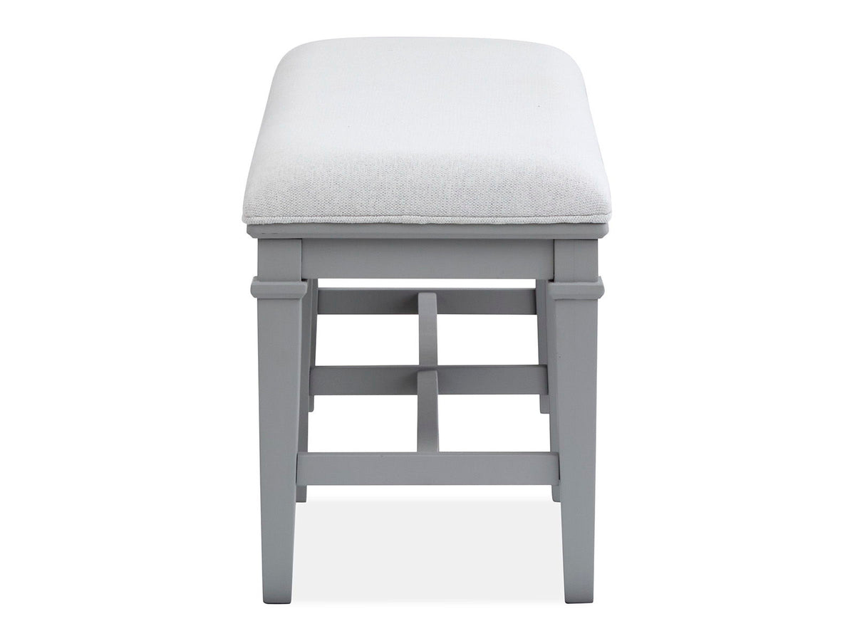 Charleston - Bench With Upholstered Seat - Harbor Gray