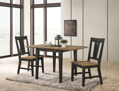 Harper - Drop Leaf Table - Brushed Brown / Pecan
