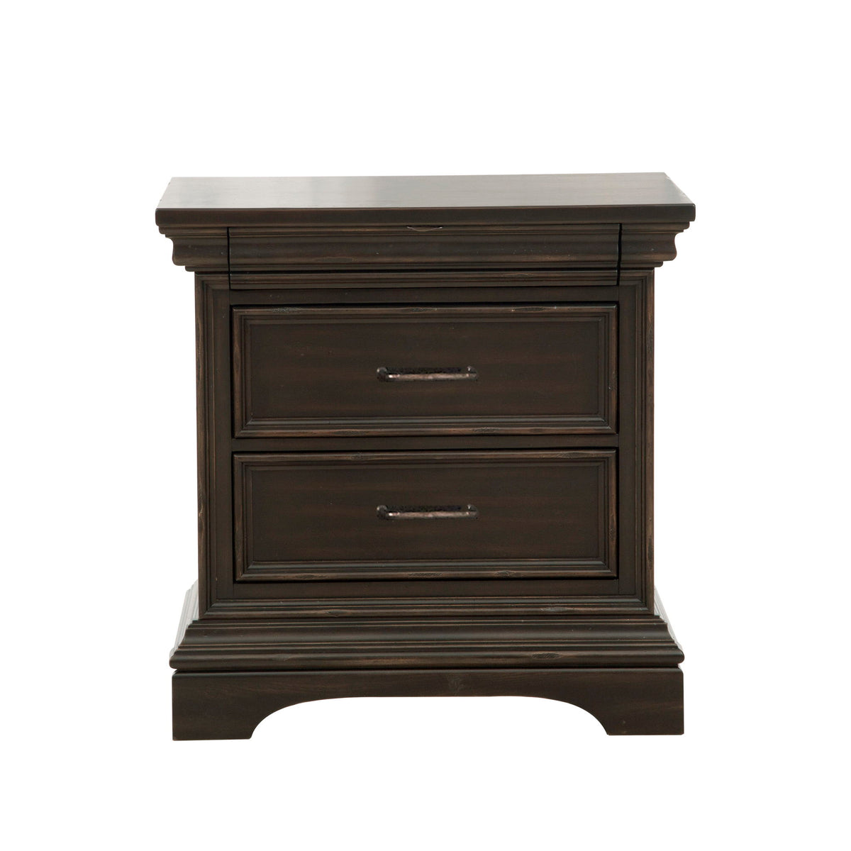 Caldwell - 2 Drawer Nightstand - Smoked Molasses