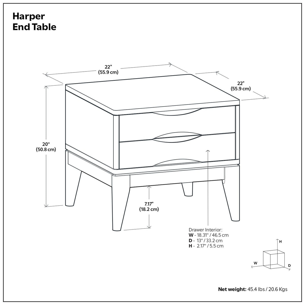 Harper - Handcrafted End Table