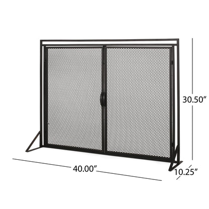 Samantha - Iron Fireplace Screen 2 Door Design