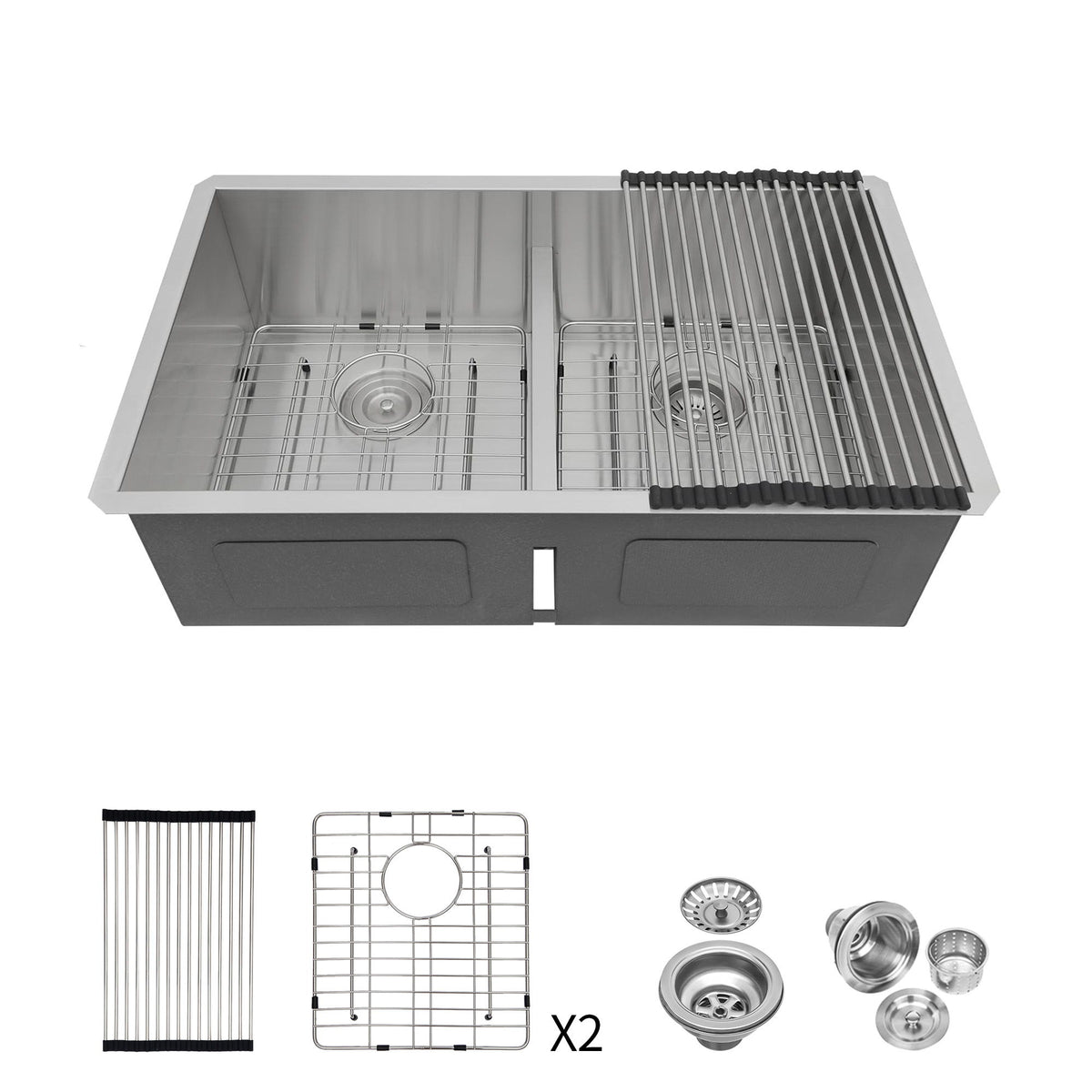 Modern Double Bowl Undermount Sink Design With 10" Deep Basins