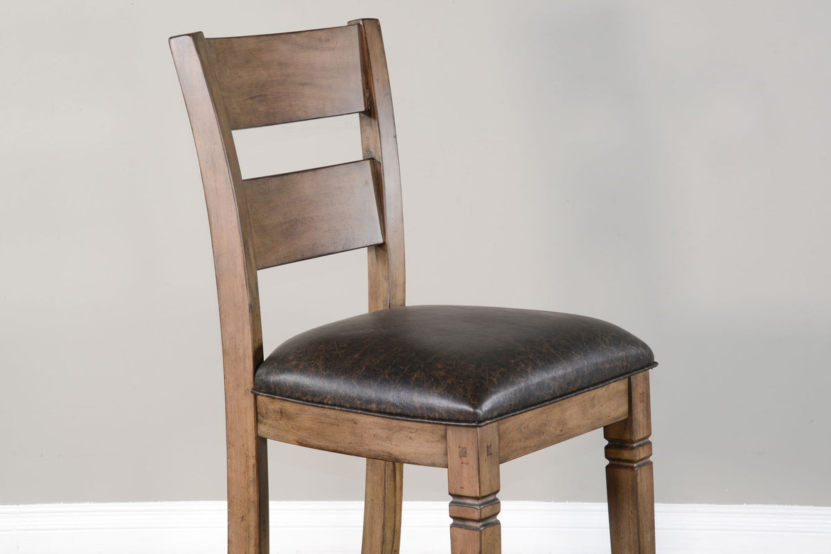 Doe Valley - Bar Ladderback Barstool, Cushion Seat (Set of 2) - Buckskin