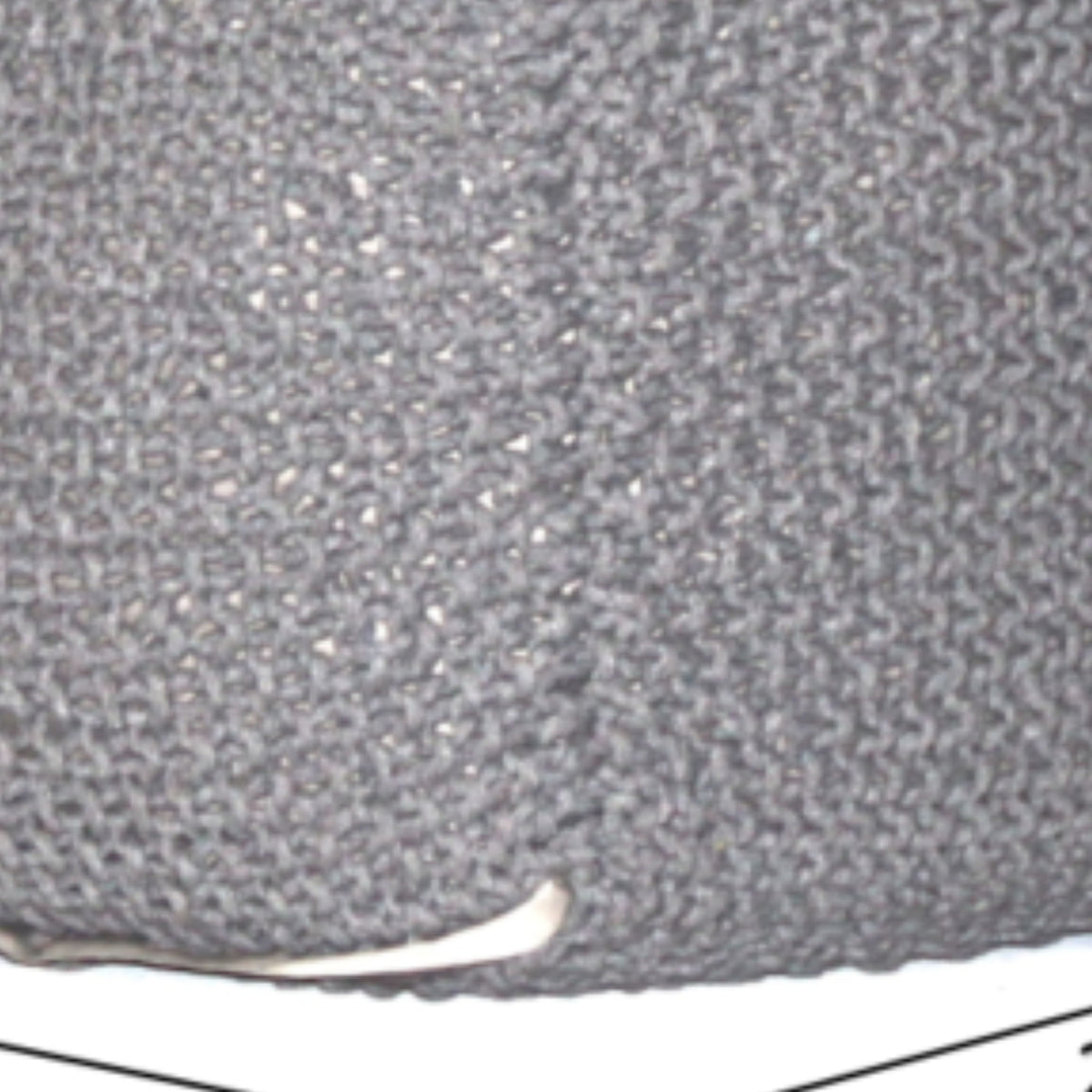 Semi Rounded Pouf, Cable Knitted, Perfect Seating