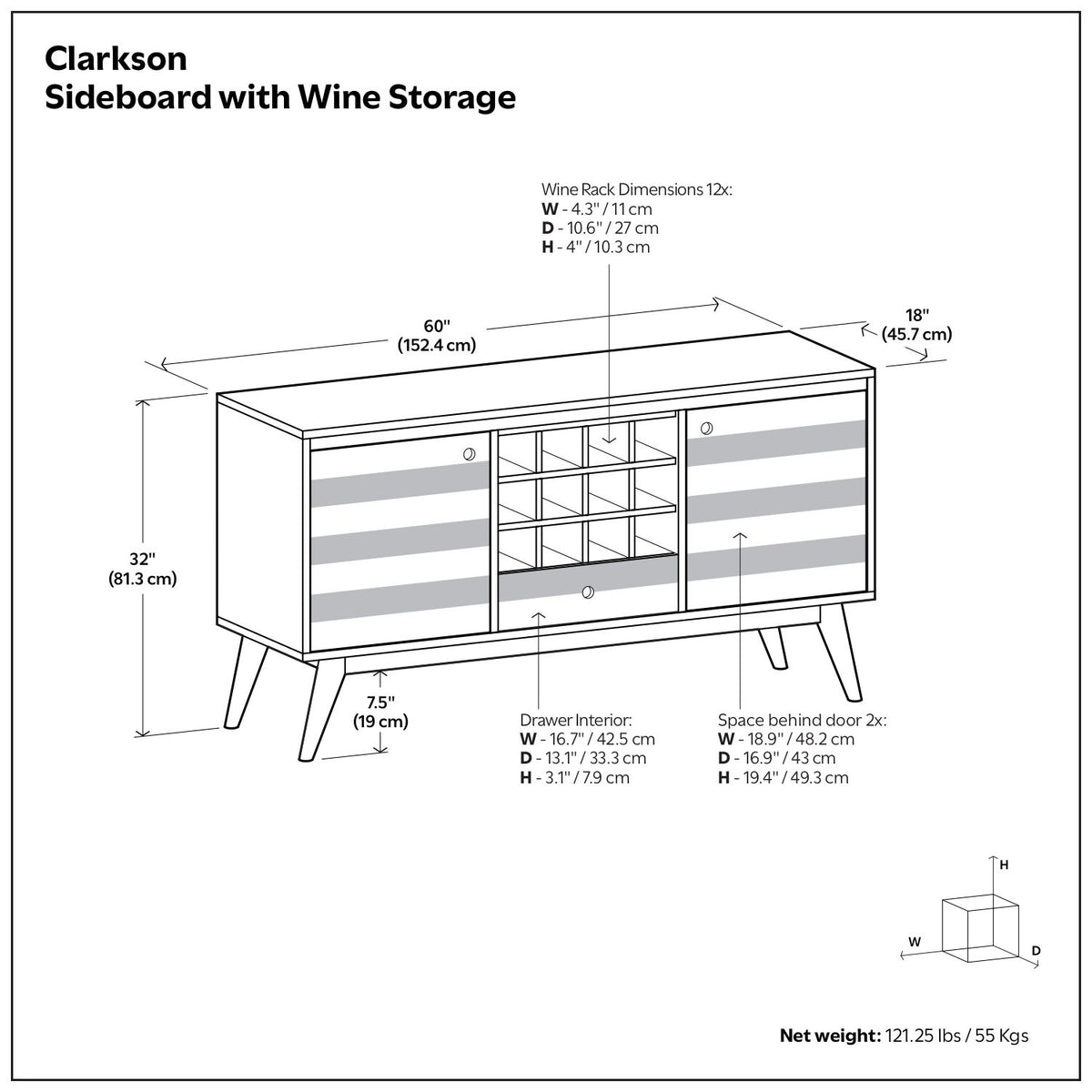 Clarkson - Sideboard With Storage - Brown