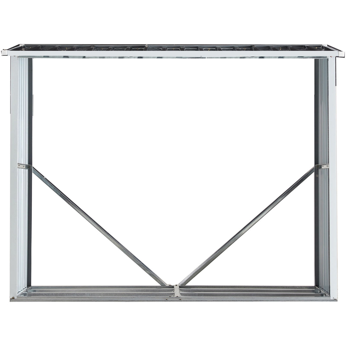 Log Storage Shed, Log Holder With Roof, Log Storage Shed, Firewood Rack For Backyard Garden Patio Porch, Anthracite Galvanized Steel - Dark Gray