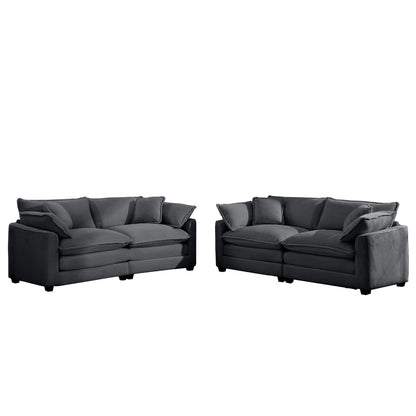 Elegant Oversized Sectional Sofa Set With Deep Seats And Flexible Layout