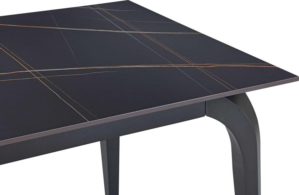 Nicoya - Stone Top And Metal Base Rectangular Dining Table