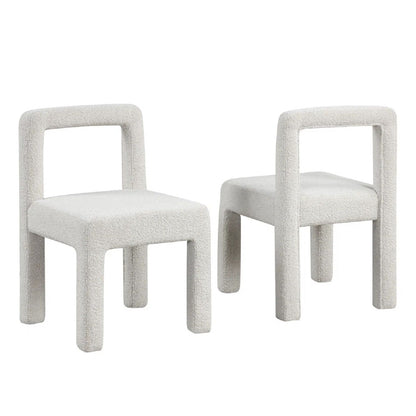 Dining Chairs With Square Open Back (Set of 2)