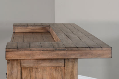 Doe Valley - Traditional Wood Home Bar - Buckskin