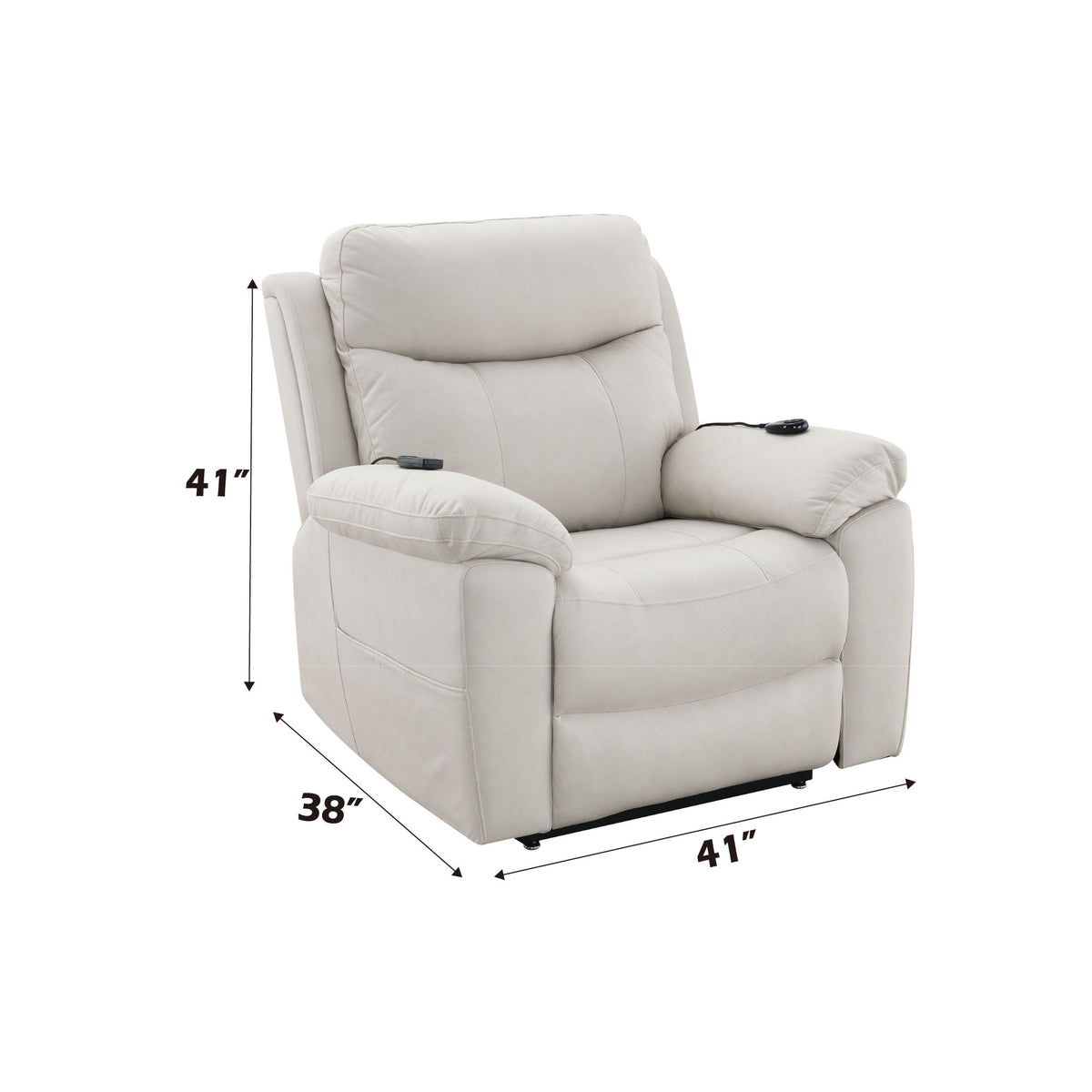Chriki - Power Motion Recliner & Lift Heating Massage Chair - Beige
