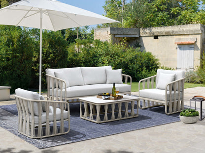 Alexa - Outdoor Seating Sofa With Pillows - White