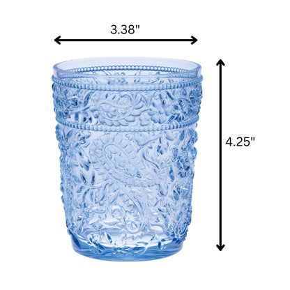 Paisley Acrylic Glasses Drinking (Set of 4)