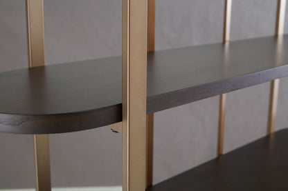 Brentmour - Bookcase - Brown / Gold Finish