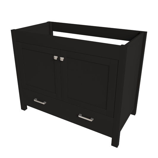 Bathroom Vanity With Soft Close Cabinet, Single Drawer, Sink Not Included - Black