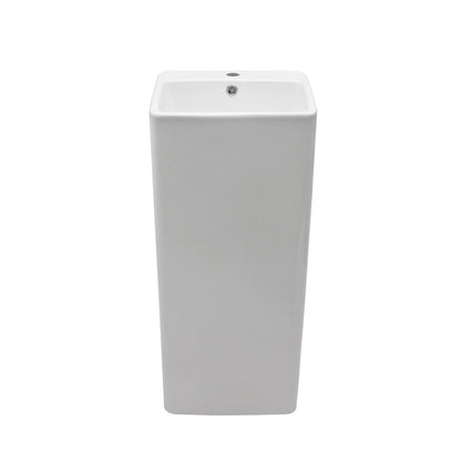 Pedestal Sink 16" For Powder Rooms - White