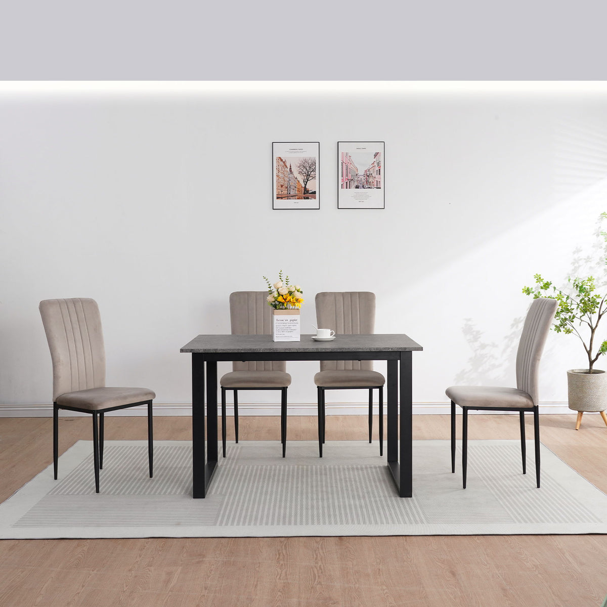 Velvet Dining Chairs For Dining Room (Set of 4)