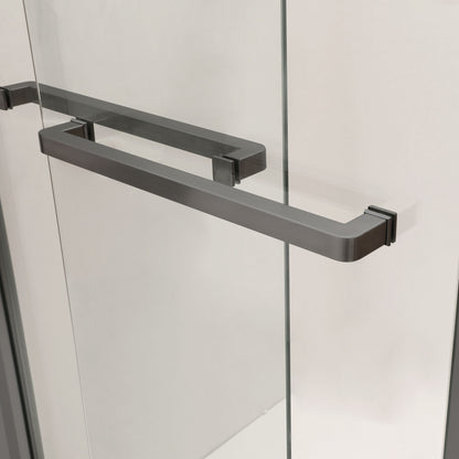 Modern Double Sliding Shower Enclosure, Tempered Glass
