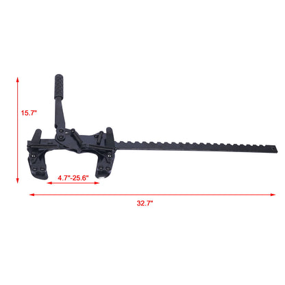 Fence Stretcher All Purpose Splicer Steel Tool For High Tensile, Barbed, And Smooth Wire Fences - Black