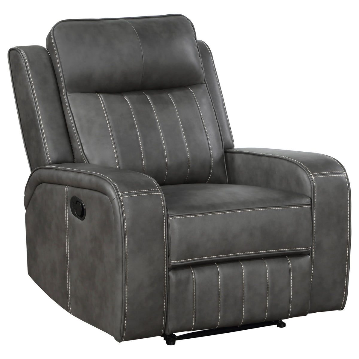 Forrest - Recliner Chair With Tufted Upholstery - Gray