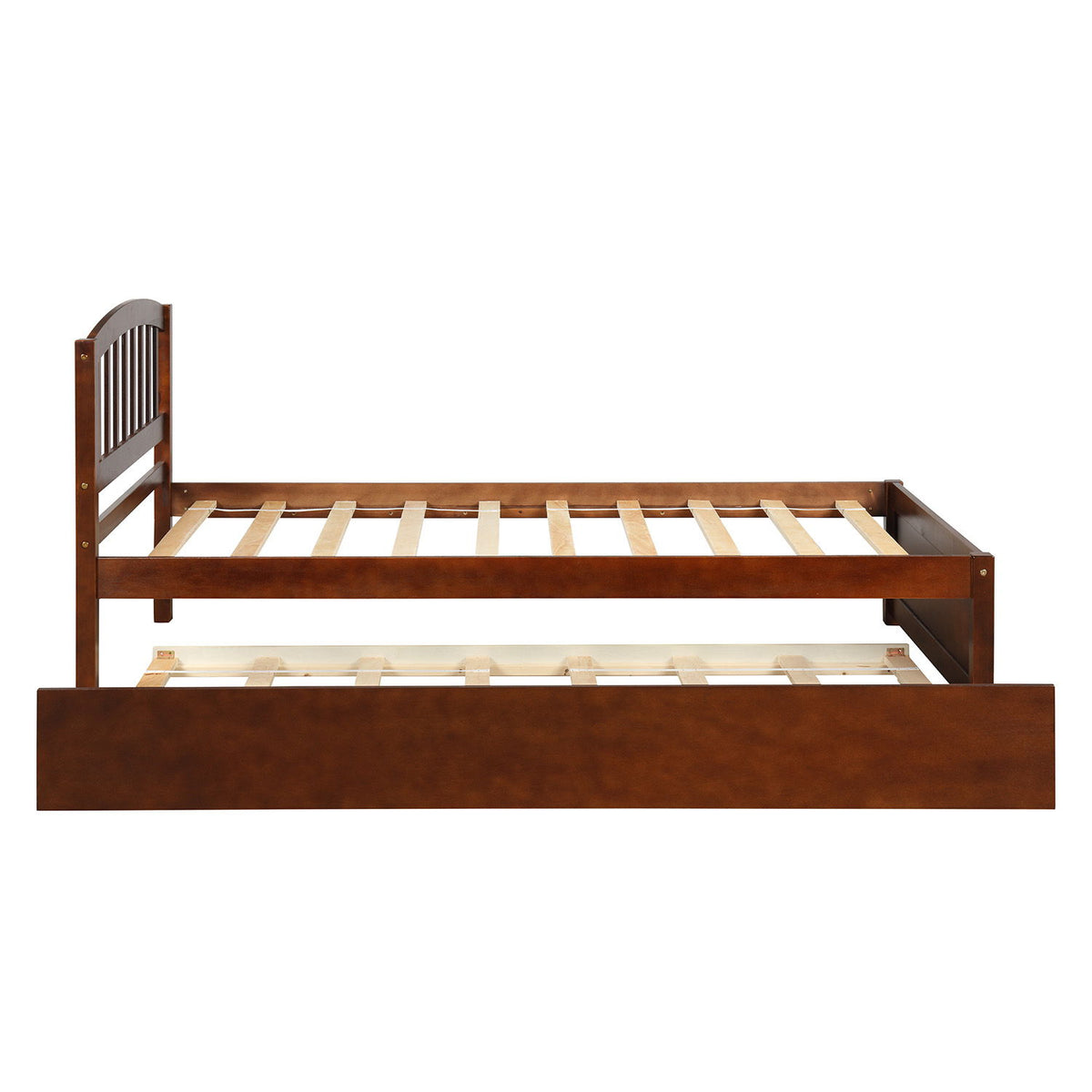 Platform Bed Wood Bed Frame With Trundle