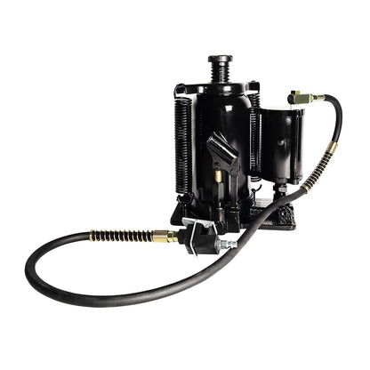 Air Hydraulic Bottle Jack, 20 Ton / 40000 Lbs Bottle Jack, 10.23-20.07-Inch Lifting Range, Manual Handle And Air Pump - Black
