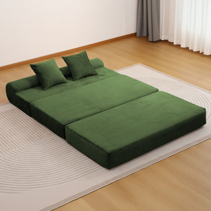 Convertible Sofa Bed, 2 Seater Fold Out Floor Couch