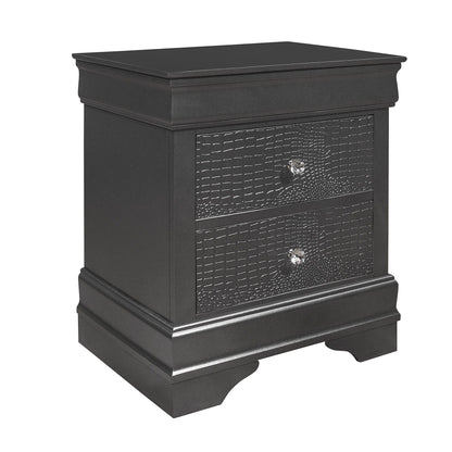 Shaker - Crocodile Metallic Nightstand