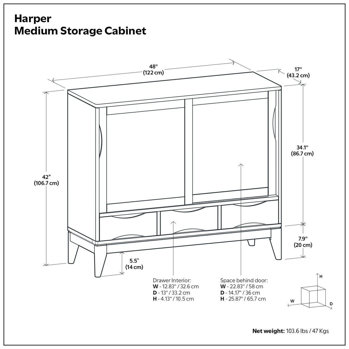 Harper - Storage Cabinet - Black
