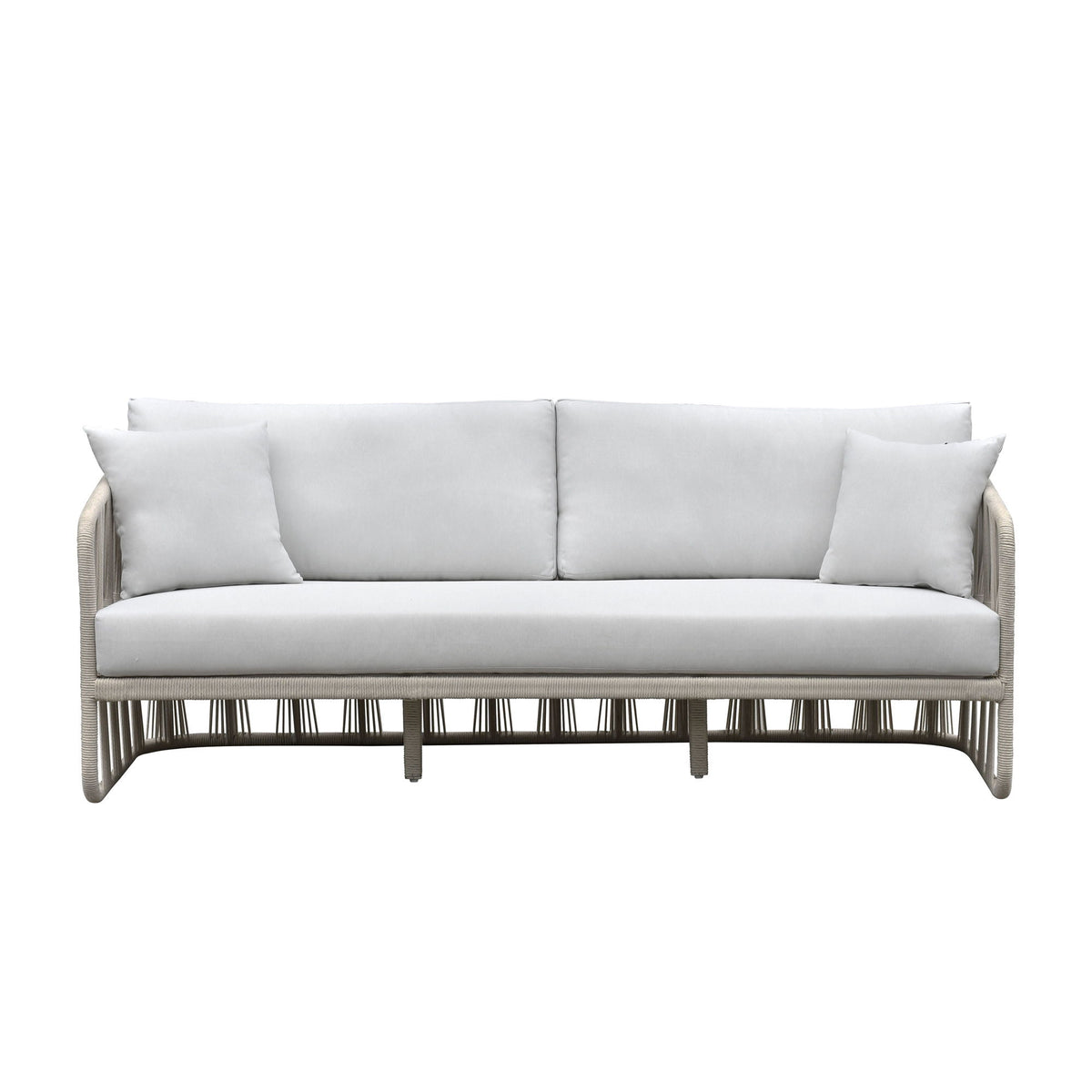 Alexa - Outdoor Seating Sofa With Pillows - White